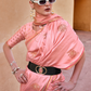 Pure Satin Saree with Elegant Copper Zari Weaving - LaVante Fashion