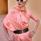 Pure Satin Saree with Elegant Copper Zari Weaving - LaVante Fashion