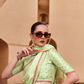 Pure Satin Saree with Elegant Copper Zari Weaving - LaVante Fashion