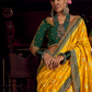 Pure Viscose Dola Saree With Handwork Blouse & Fancy Lace