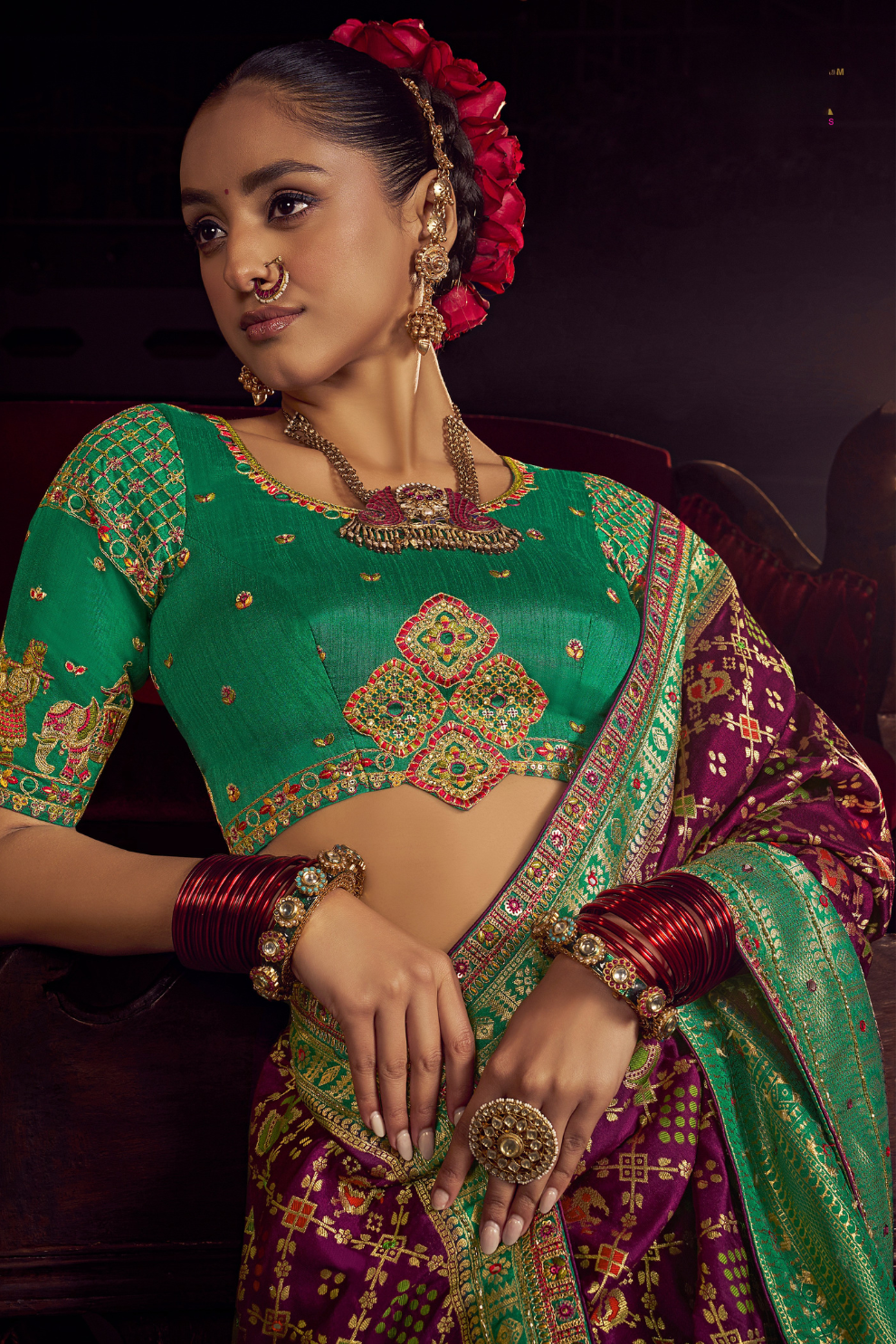 Pure Viscose Dola Saree With Handwork Blouse & Fancy Lace