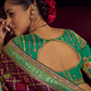 Pure Viscose Dola Saree With Handwork Blouse & Fancy Lace