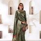 Soft Dola Silk Saree with Foil Print & Dusty Tone Matching - LaVante Fashion