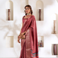 Soft Dola Silk Saree with Foil Print & Dusty Tone Matching - LaVante Fashion