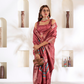 Soft Dola Silk Saree with Foil Print & Dusty Tone Matching - LaVante Fashion