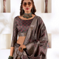 Soft Dola Silk Saree with Foil Print & Dusty Tone Matching - LaVante Fashion
