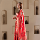 Soft Dola Silk with Foil Print and Dusty Color Matching - LaVante Fashion