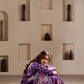 Soft Dola Silk with Foil Print and Dusty Color Matching - LaVante Fashion