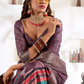 Soft Dola Silk Saree with Foil Print & Dusty Tone Matching - LaVante Fashion