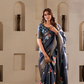 Soft Dola Silk with Foil Print and Dusty Color Matching - LaVante Fashion