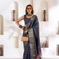 Soft Dola Silk Saree with Foil Print & Dusty Tone Matching - LaVante Fashion