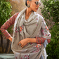 Soft Linen Tissue Silk Saree with Hand Brush Print & Kalamkari Blouse