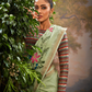Soft Linen Tissue Silk Saree with Hand Brush Print & Kalamkari Blouse