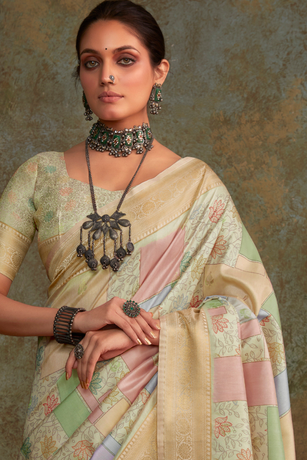 Elegant Soft Silk with Flowing Watercolor Print Design - LaVante Fashion