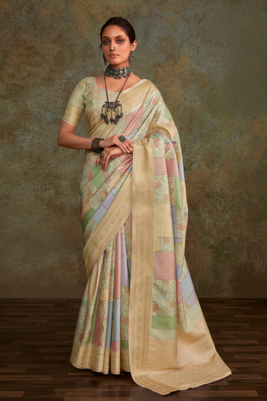 Elegant Soft Silk with Flowing Watercolor Print Design - LaVante Fashion