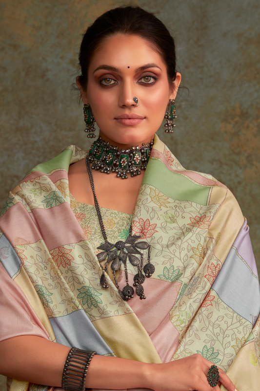 Elegant Soft Silk with Flowing Watercolor Print Design - LaVante Fashion