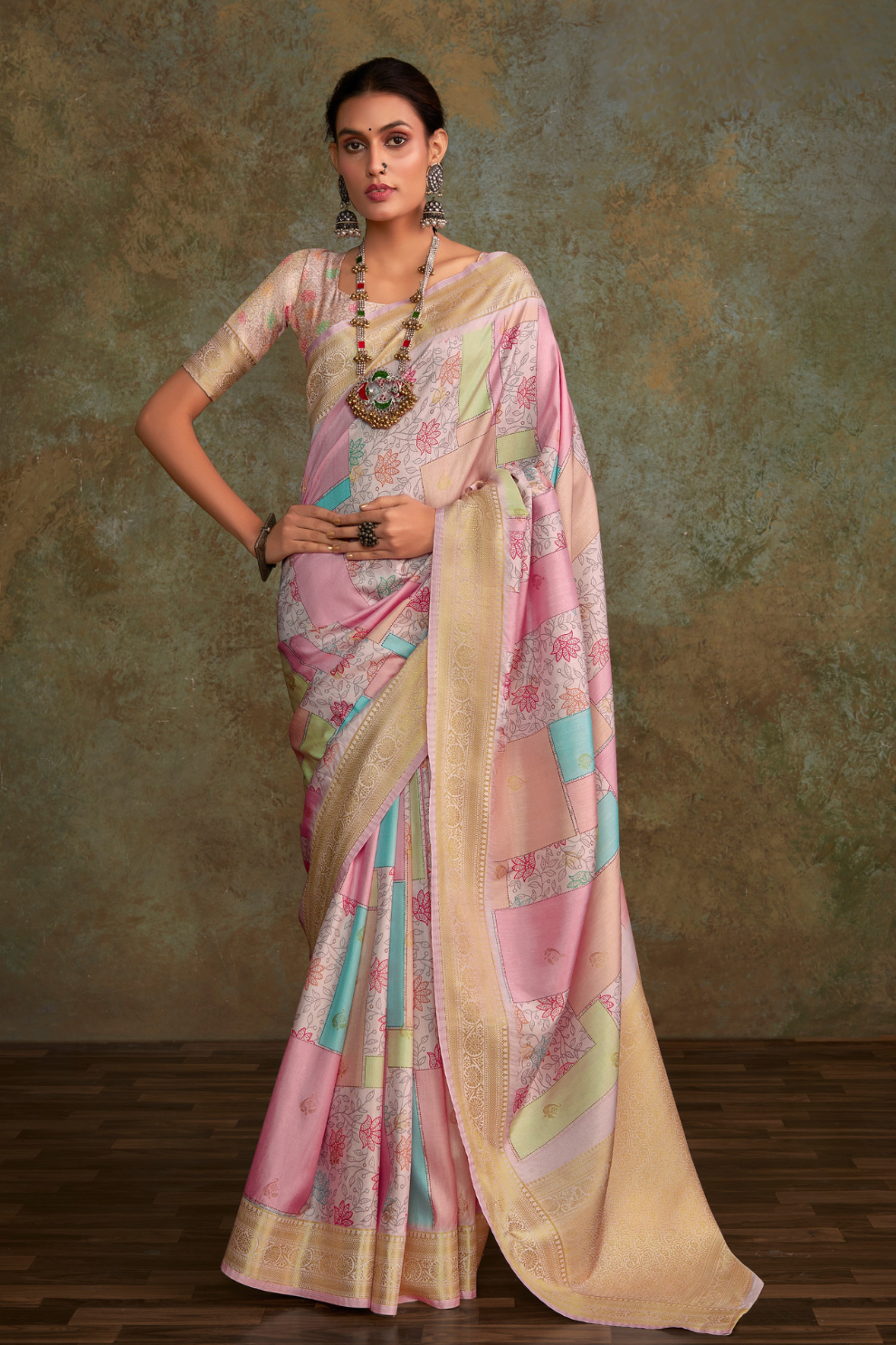 Elegant Soft Silk with Flowing Watercolor Print Design - LaVante Fashion