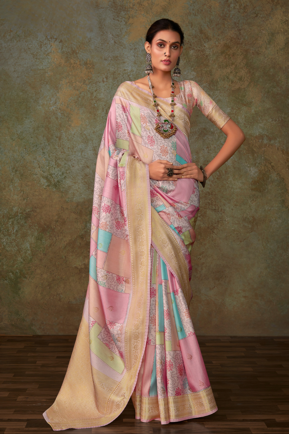 Elegant Soft Silk with Flowing Watercolor Print Design - LaVante Fashion