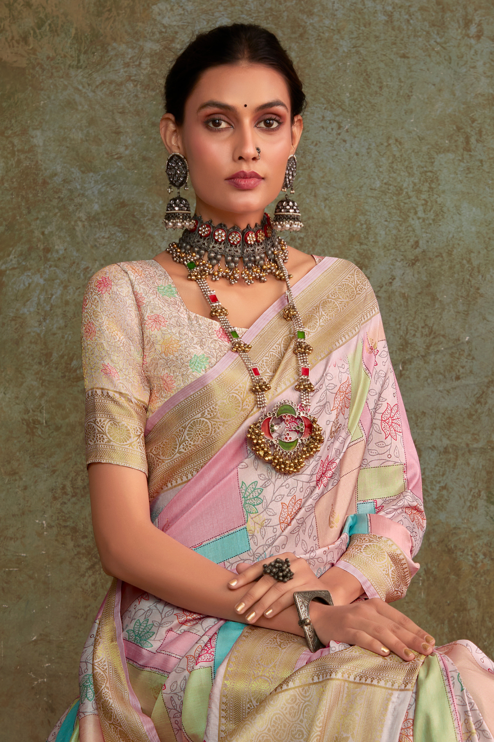 Elegant Soft Silk with Flowing Watercolor Print Design - LaVante Fashion