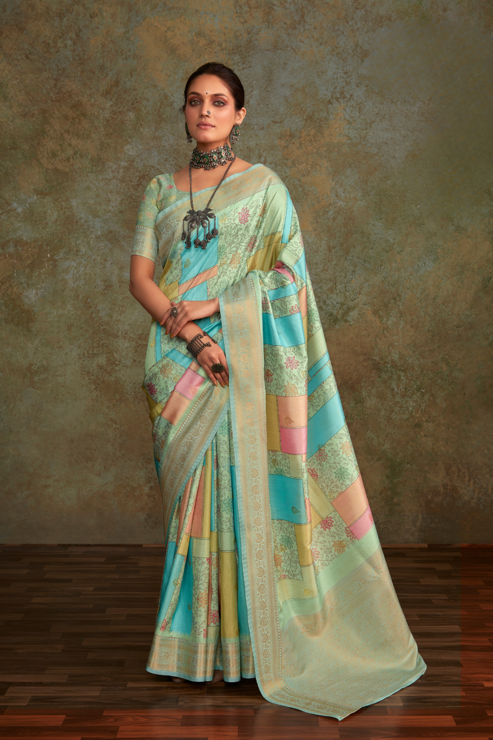 Elegant Soft Silk with Flowing Watercolor Print Design - LaVante Fashion