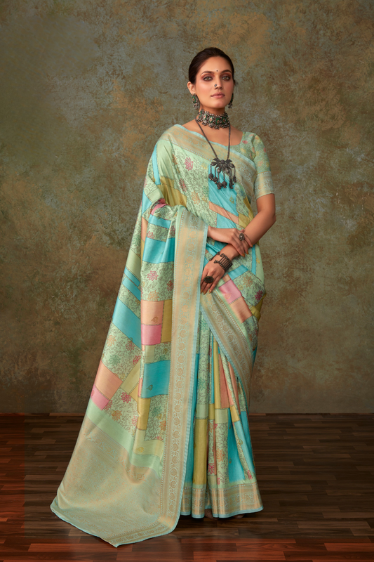 Elegant Soft Silk with Flowing Watercolor Print Design - LaVante Fashion