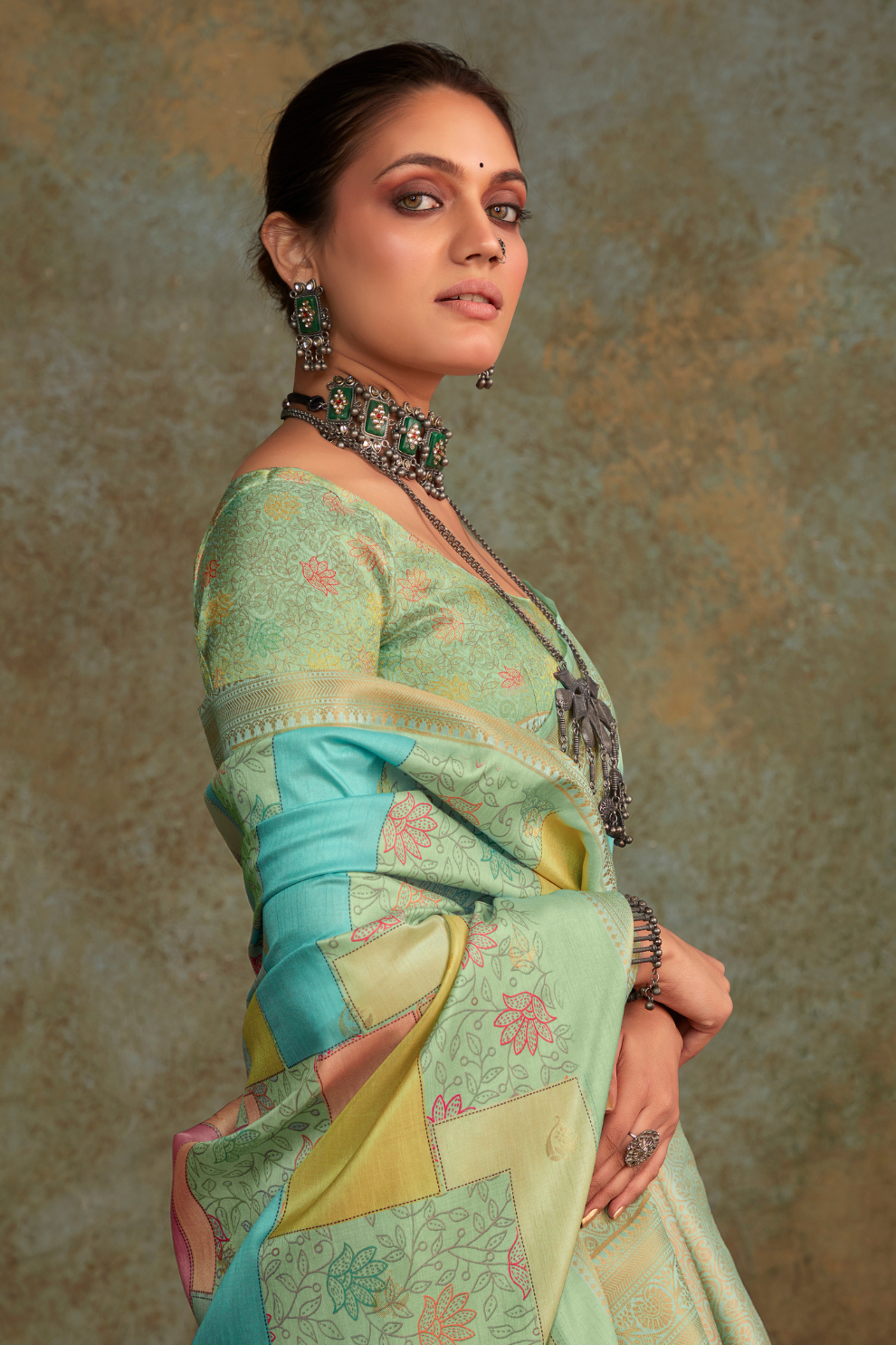 Elegant Soft Silk with Flowing Watercolor Print Design - LaVante Fashion