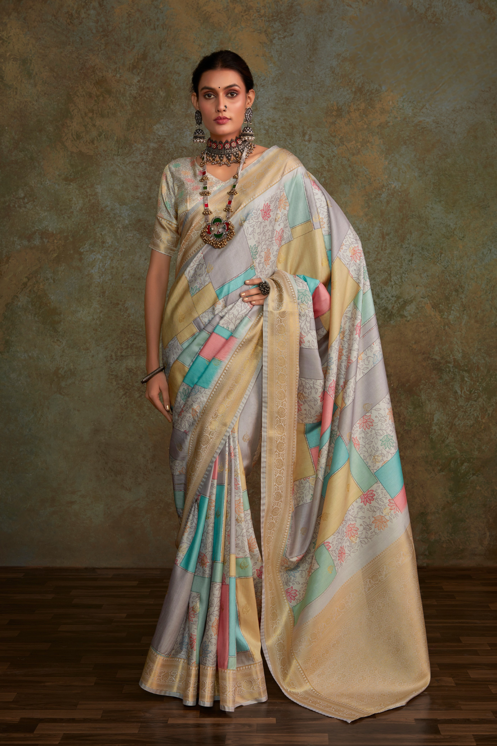 Elegant Soft Silk with Flowing Watercolor Print Design - LaVante Fashion
