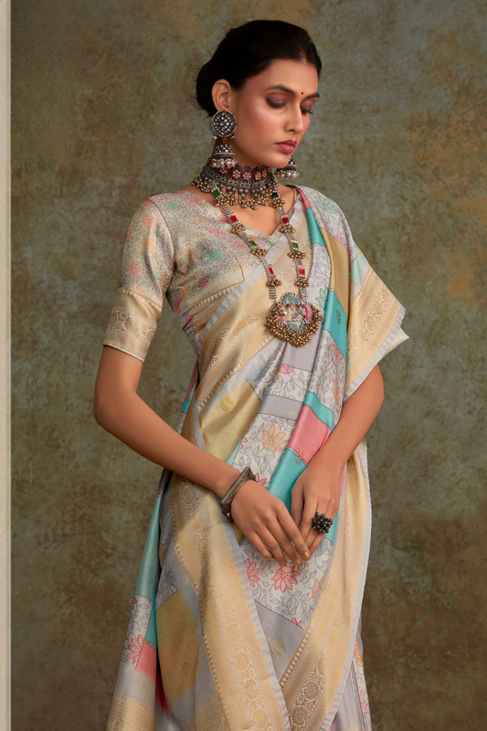 Elegant Soft Silk with Flowing Watercolor Print Design - LaVante Fashion