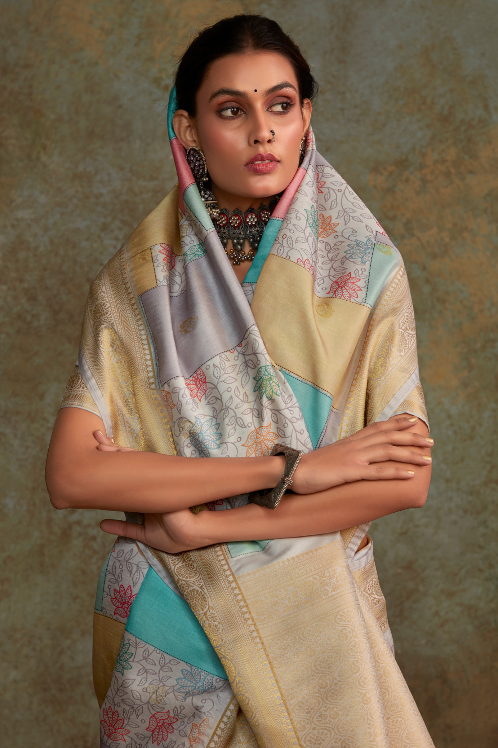 Elegant Soft Silk with Flowing Watercolor Print Design - LaVante Fashion
