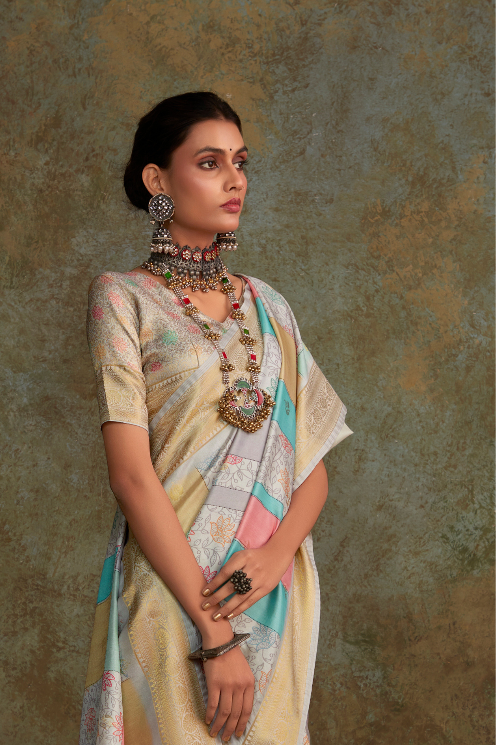 Elegant Soft Silk with Flowing Watercolor Print Design - LaVante Fashion