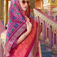 Tusser Handloom Silk Saree with Zari Weaving Border and Patola Weaved - LaVante Fashion
