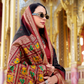 Tusser Handloom Silk Saree with Zari Weaving Border and Patola Weaved - LaVante Fashion