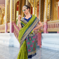 Tusser Handloom Silk Saree with Zari Weaving Border and Patola Weaved - LaVante Fashion