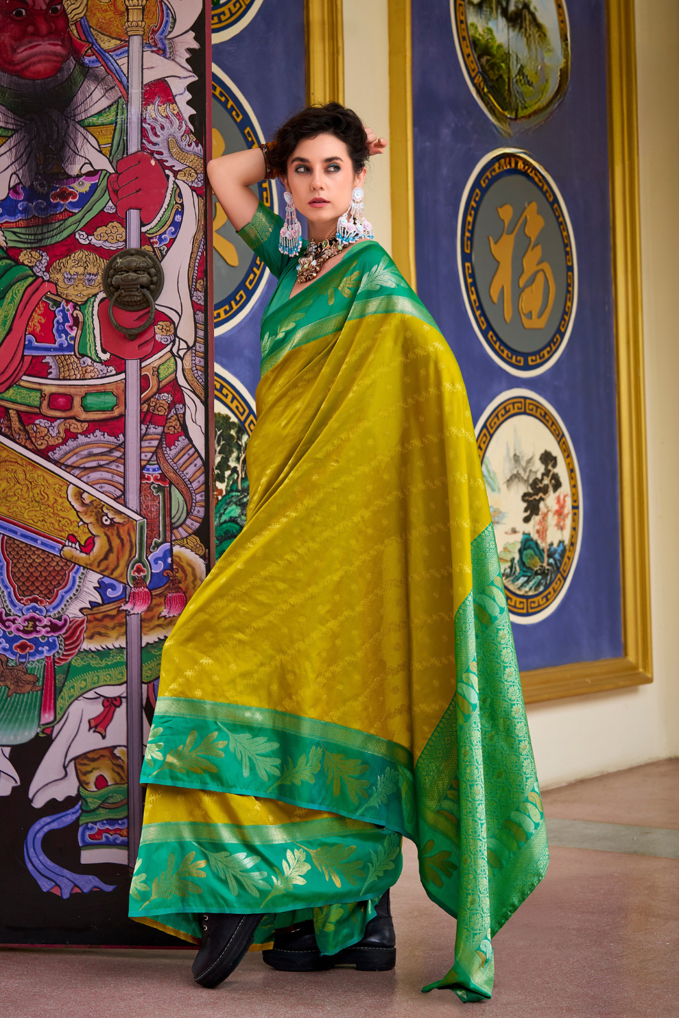 Pure Banarasi Soft Silk Saree with Traditional Weaving - LaVante Fashion