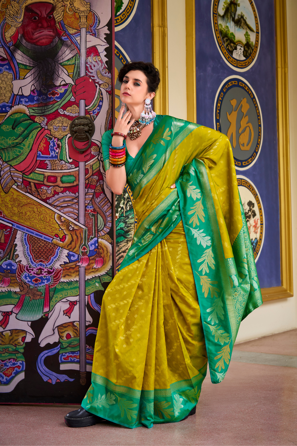 Pure Banarasi Soft Silk Saree with Traditional Weaving - LaVante Fashion