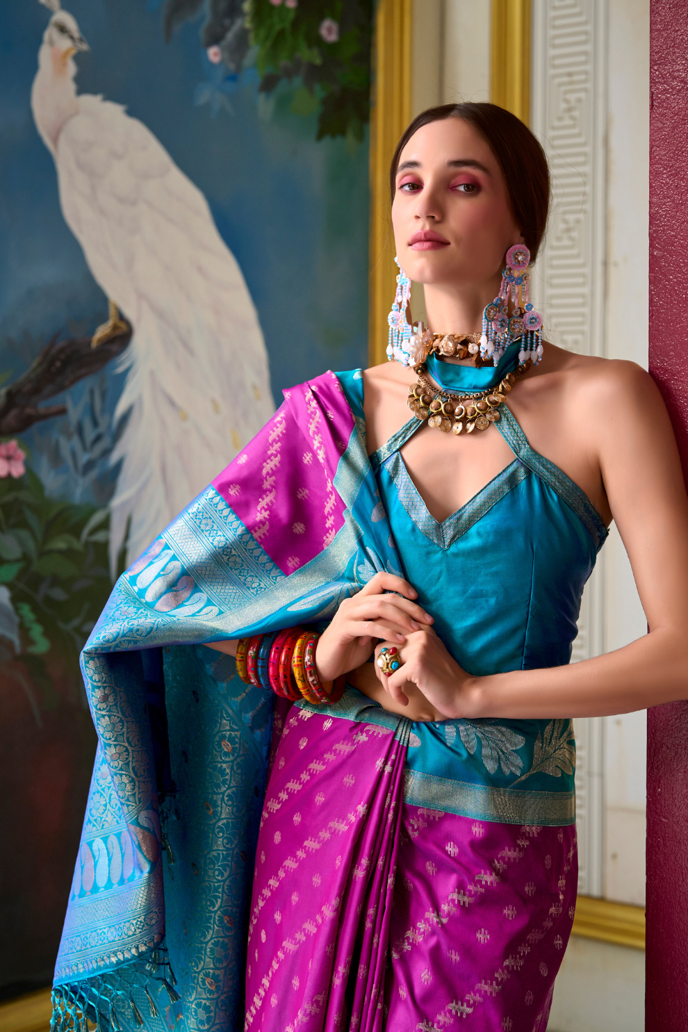 Pure Banarasi Soft Silk Saree with Traditional Weaving - LaVante Fashion