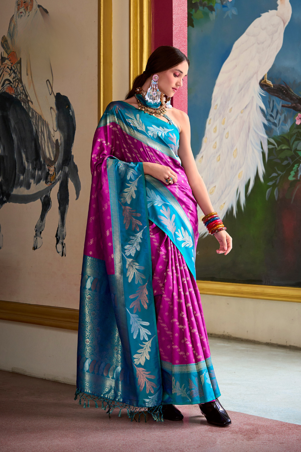 Pure Banarasi Soft Silk Saree with Traditional Weaving - LaVante Fashion