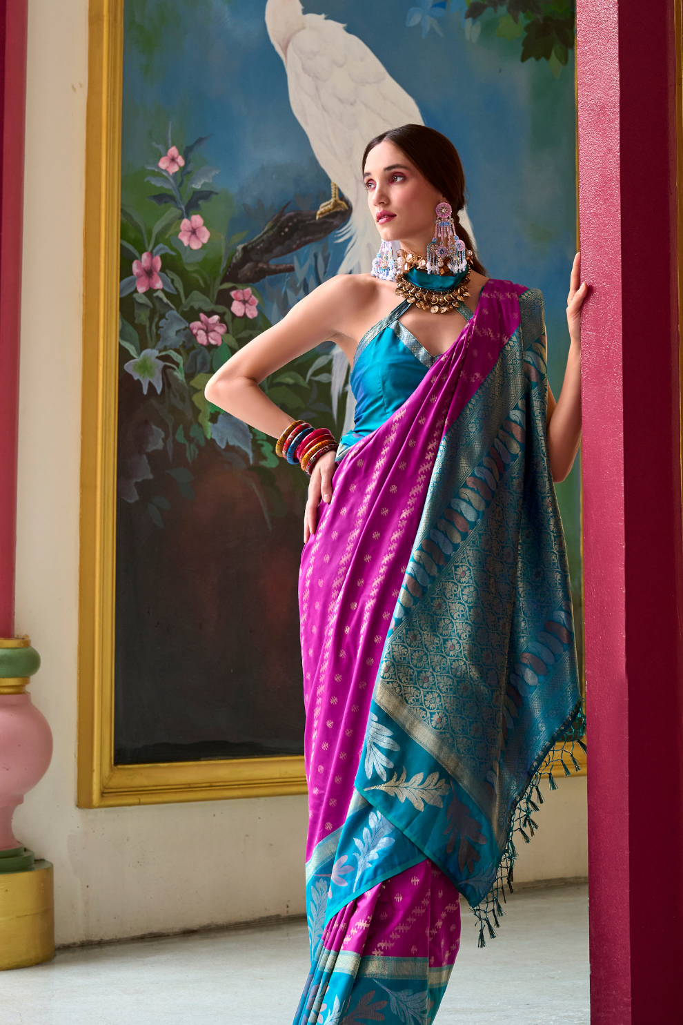 Pure Banarasi Soft Silk Saree with Traditional Weaving - LaVante Fashion