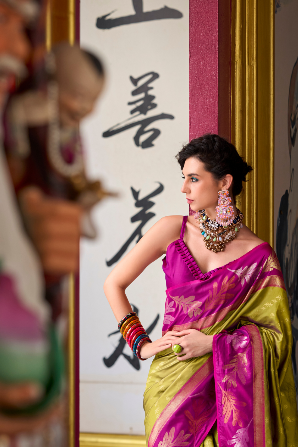 Pure Banarasi Soft Silk Saree with Traditional Weaving - LaVante Fashion