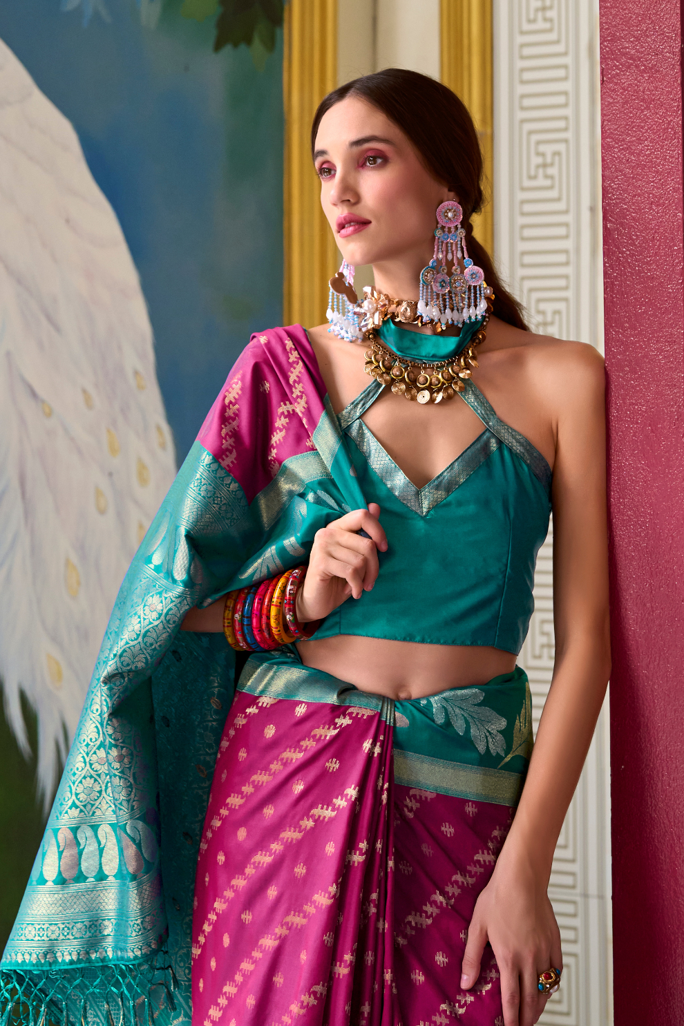 Pure Banarasi Soft Silk Saree with Traditional Weaving - LaVante Fashion