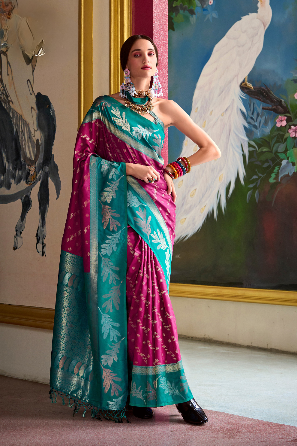 Pure Banarasi Soft Silk Saree with Traditional Weaving - LaVante Fashion