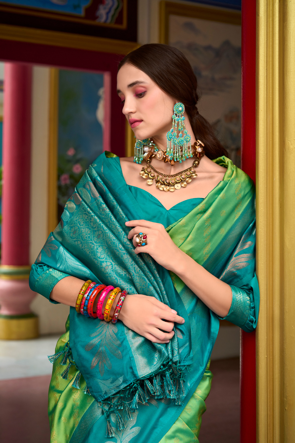 Pure Banarasi Soft Silk Saree with Traditional Weaving - LaVante Fashion