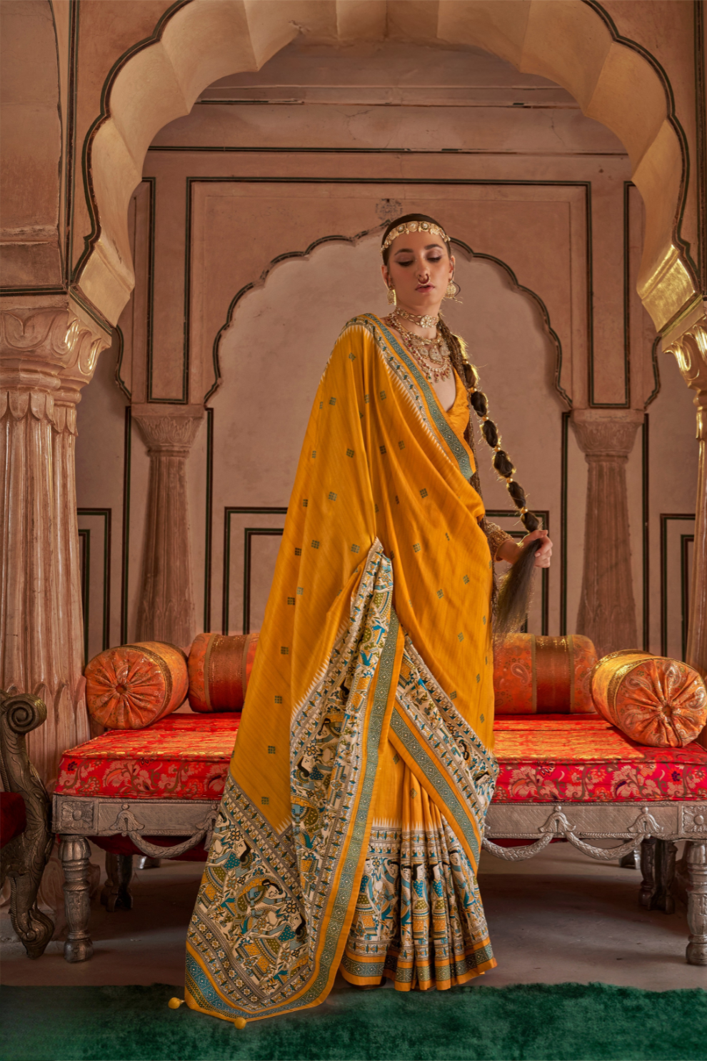 Modern Art-Inspired Digital Print Viscose Silk Saree