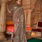 Modern Art-Inspired Digital Print Viscose Silk Saree