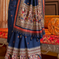Modern Art-Inspired Digital Print Viscose Silk Saree