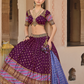 Blue Printed Silk Readymade Lehenga Choli