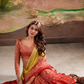 Georgette Silk Saree with Handloom Blouse - LaVante Fashion