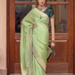 Pure Satin Saree with Hand Dyeing - LaVante Fashion