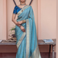Pure Satin Saree with Hand Dyeing - LaVante Fashion