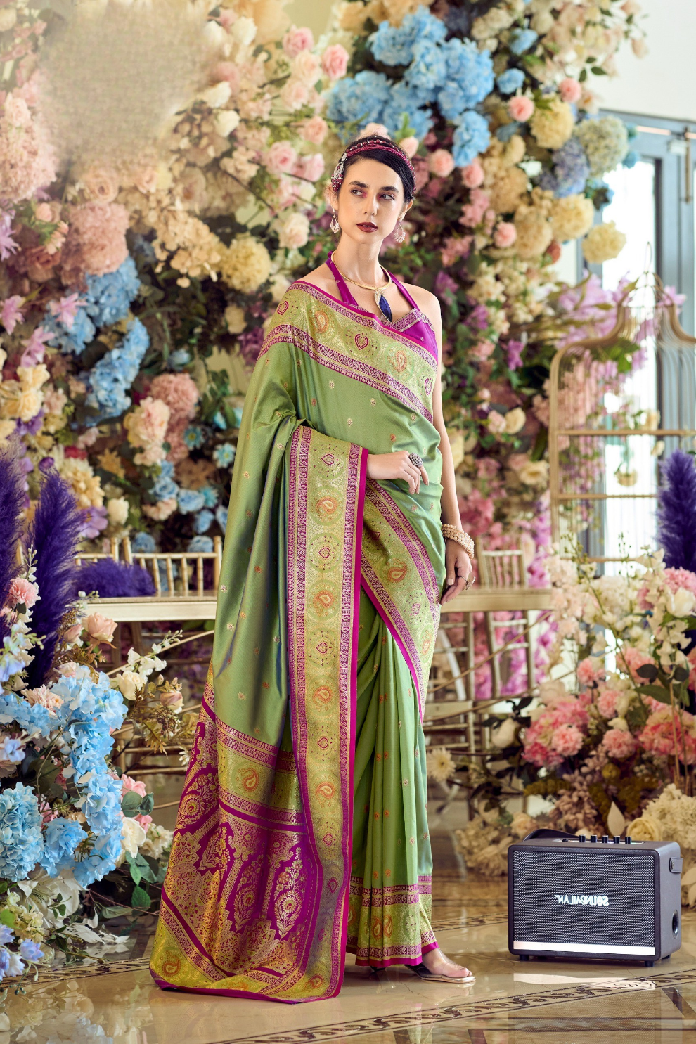 Pure Soft Banarasi Silk Saree A Royal Drape of Tradition - LaVante Fashion